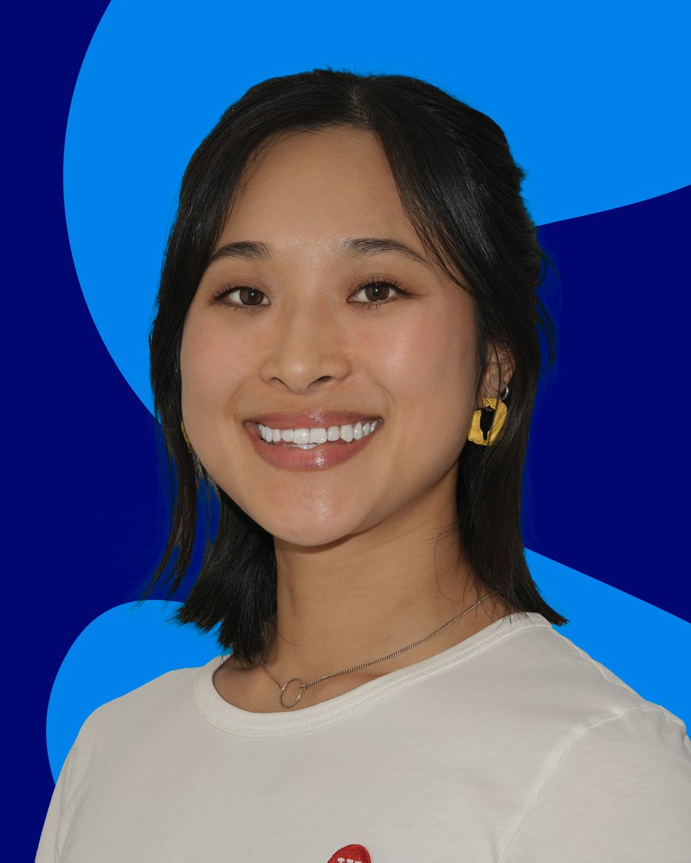The same Xero headshot composited onto the brand blue background